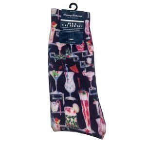 Tommy Bahama Mens Fine Hosiery Drink and Be Merry Cocktail Print Socks One Size